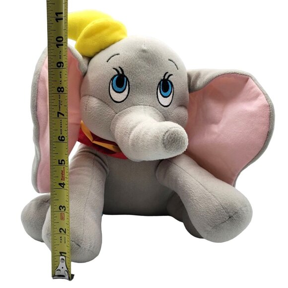 Disney Dumbo Plush Elephant Toy Gray 11" Stuffed Animal Pink Ears Circus Theme - Picture 9 of 9